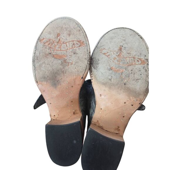 Freebird by Steven Caprice Sandals Shoes Womens Size 6 Dark Gray Leather Buckle - Picture 3 of 5